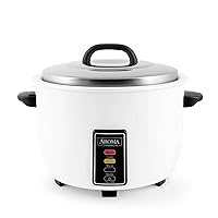 Aroma Housewares 60-Cup (Cooked) (30-Cup UNCOOKED) Commercial Rice Cooker (ARC-1033E),White