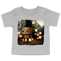 Cute Kawaii Baby Jersey T-Shirt - Robot Graphic Baby T-Shirt - Cute Print T-Shirt for Babies