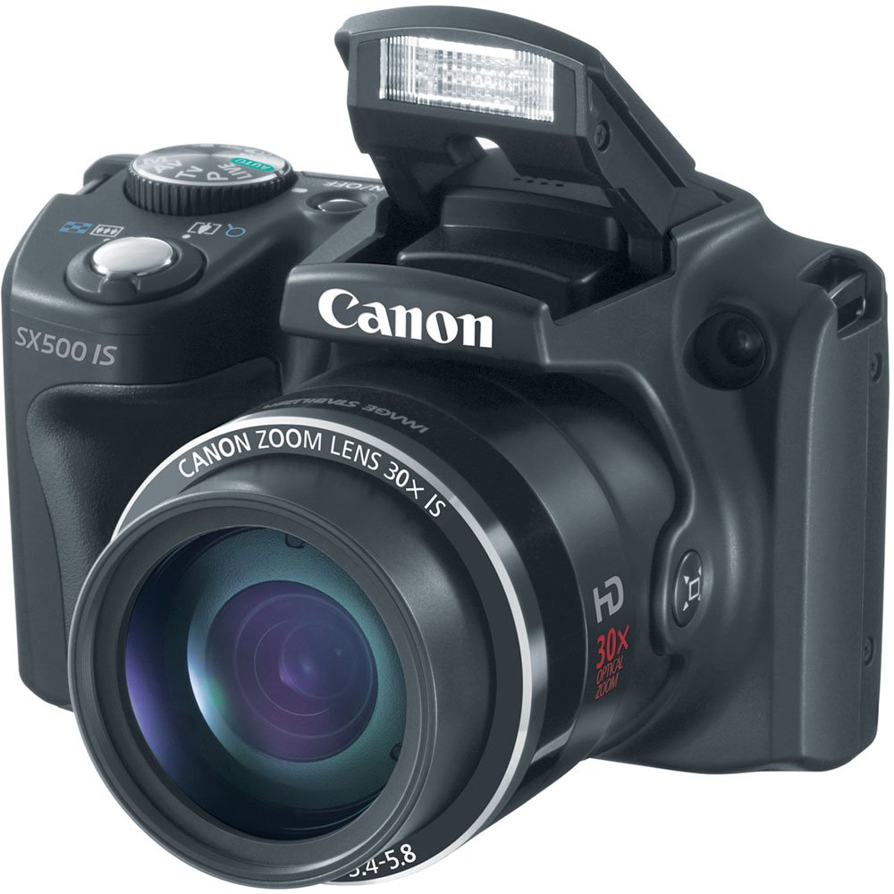 Canon PowerShot SX500 IS 16.0 MP Digital Camera with 30x Wide-Angle Optical Image Stabilized Zoom and 3.0-Inch LCD (Black) (OLD MODEL)