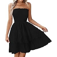 Dresses for Women 2024, Womens Casual Solid Color Sleeveless Sheath Waist Club Long Summer Dress, S, XXL