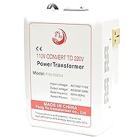 Voltage Conversion Transformer, 110V to 220V Overload Protection Single Phase AC Voltage Converter Cooling for Electrical Equipment,White,5000W