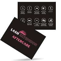 Aftercare Lash Extensions Card, 50 Pack Lash Extension Aftercare Instructions Cards 4.3 x 3.2 inch, Lash Aftercare Cards for Business Client (B)