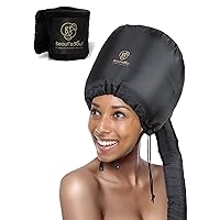 Soft Bonnet Hood Hairdryer Attachment with Headband that Reduces Heat Around Ears and Neck, Portable Hair Steamer for Natural Hair