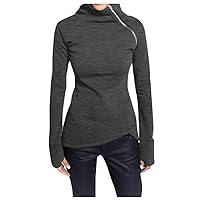 Womens Tops Short Sleeve Dressy Women Casual Solid Blouse Long Sleeve Pullover Turtleneck Zipper Sweatshirt To