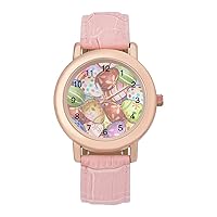 Easter Eggs Spring Holiday Casual Watches for Women Classic Leather Strap Quartz Wrist Watch Ladies Gift