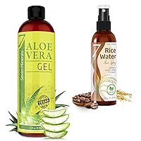 Organic Aloe Vera Gel & Fermented Rice Water blended with Rosemary, Biotin, Caffiene, and Keratin