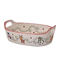 Temp-tations 3 Qt Oval Upswept Baker, Loop Handles (Whimsy)