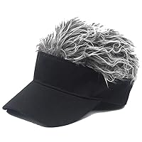 YEKEYI Fake Hair Baseball Hat with Wig Spiked Hairs Cycling Bike Bicycle Cap Fake Hair Wig Visor for Boy&Girl&Adult