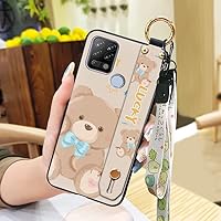 Silicone for Woman Lulumi Phone Case for Tecno Pova/LD7, Wristband Lanyard Shockproof Wrist Strap Soft Case Sunflower for Girls Back Cover Kickstand Original Anti-Knock Waterproof, 3