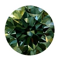 20.12 CT SI2 18.28 MM Round Cut Loose Real Moissanite Use 4 Pendant/Ring Huge Forest Green Color