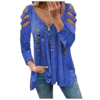 Western Shirts for Women Cowgirl Long Sleeve Women Tops Long Sleeve Daily Loose Blouses Tops Woman S Workout T