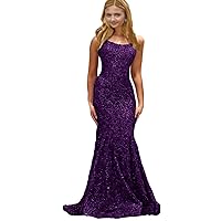 Spaghetti Straps Velvet Sequins Prom Party Dresses Mermaid 2023 Gliiter Evening Dresses for Women Formal Sexy