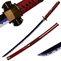 102cm Cosplay One piece zoro new sword enma sword weapon Katana Samurai  Purple Wooden wood Sword model Anime show Costume party
