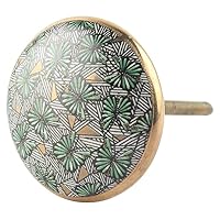 Indian Shelf 4 Pack Green Butterfly Ceramic Luxury Drawer Knobs for Kitchen Cabinet Hardware Door Pulls Decorative Dresser Elegant