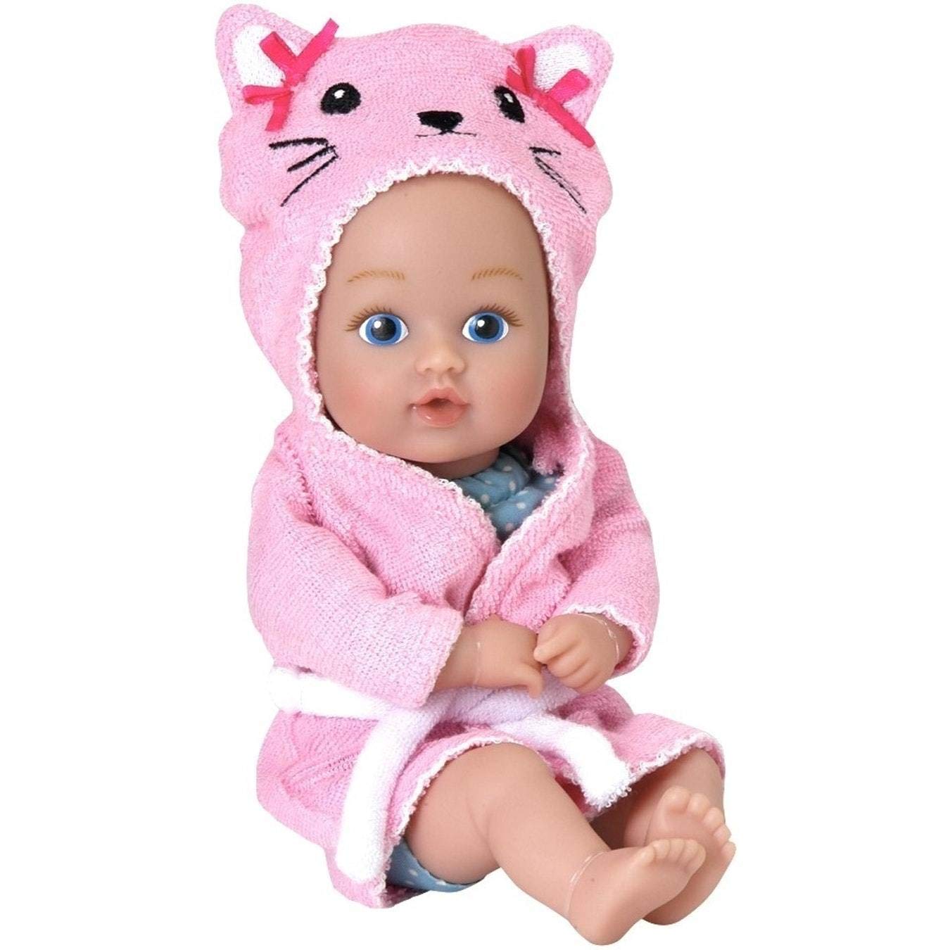 Adora Baby Bath Toy Kitty, 8.5 inch Bath Time Baby Tot Doll with QuickDri Body