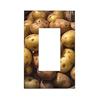 Garden Potatoes Wall Plate Cover Switch Plate Cover 1-Gang Duplex Outlet Cover Electrical Outlet Wall Plate Light Switch Covers for Kitchen Bedroom Decor