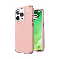 Speck iPhone 15 Pro Case - Drop Protection - Scratch Resistant, Soft Touch, 6.1 Inch Phone Case - Presidio2 Pro Dahlia Pink/Rose Copper/White