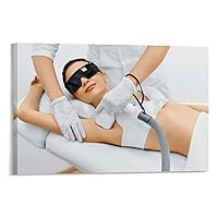 IGDOXKP Spa Laser Poster Laser Hair Removal Body Care Poster Beauty Salon Poster (1) Canvas Painting Wall Art Poster for Bedroom Living Room Decor 36x24inch(90x60cm) Frame-style
