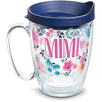 Tervis Made in USA Double Walled Dainty Floral Mother's Day Insulated Tumbler Cup Keeps Drinks Cold & Hot, 16oz Mug, Mimi