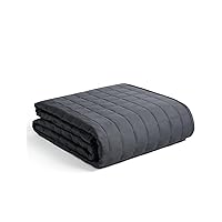 YnM Exclusive 15lbs Weighted Blanket, Bed Blanket for One Person of 140lbs, Ideal for on Queen/King Bed (Dark Grey, 60
