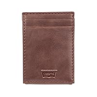 Levi's Men's RFID Magnetic Money Clip Front Pocket Wallet With ID Window, Credit Card Slots