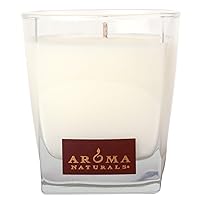 Aroma Naturals Peace Ruby Holiday Soy Square Glass Candle, Orange, Clove and Cinnamon, 6.8 Ounce