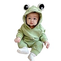 Long Sleeve Solid Romper Baby Boy Baby Cute Animal Jumpsuit 3D Frog Pajamas Newborn Infant Long Sleeve Baby Boy