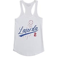 ShirtBANC Number 2 Lasorda Baseball Womens Tank Top Pitcher Los Angeles Tee