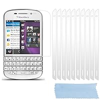 10 x Screen Protector Crystal Clear HQ compatible with Blackberry Q10 high clear - Transparent