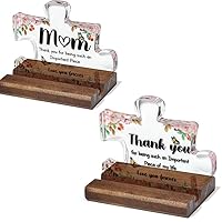 Bundle – 2 Items:Mom Gifts for Women,Gifts for Mom Birthday Mothers Day,Acrylic Puzzle Thank You Gifts For Women,Gifts For Teachers Coworkers Boss Acrylic Puzzle