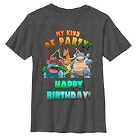 Pokemon Kids Birthday Party Boys Short Sleeve Tee Shirt