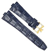 Genuine Leather Watchband For Vacheron Constantin OVERSEAS Series 4500V 5500V P47040 Stainless Steel Buckle Men Watch Strap 25*8mm