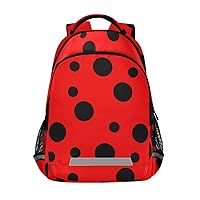 Backpacks for School Elementary,Girl Bookbag Red Polka Dot Toddler Backpack