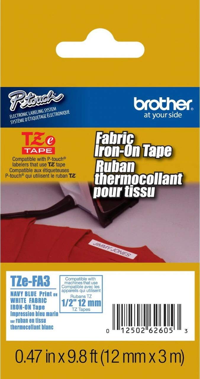 Brother Genuine P-Touch TZE-FA3 Tape, 1/2