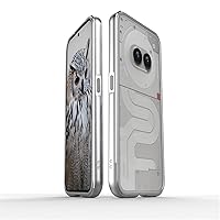 Dual Color Metal Bumper Frame Case Compatible with Nothing Phone 2a, Luxury Premium Aluminum Alloy Shockproof Bumper Frame (Silver)