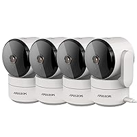 Pet Camera 360° Home Security Cameras, with Pan/Tilt, Night Vision, Motion Detection, Privacy Mode, 2-Way Audio, Cloud & SD Card Storage, Compatible with Alexa/Google Home, 2.4GHz WiFi, 4 Pack