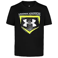 Under Armour Boys' Classic Core Logo T-Shirt, Wordmark Print & Baseball Designs, Crew Neck