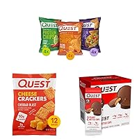 Quest Nutrition Protein Chips, Cheese Crackers & Peanut Butter Cups Variety Bundle (36 Count)