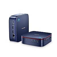 ACEMAGIC S1 Mini PC with LCD Screen, Intel Alder Lake-N100 (up to 3.4GHz),  16GB DDR4 512GB M.2 SSD Vertical Mini Computer, Mini Tower PC with RGB