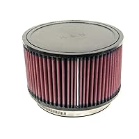 K&N Universal Clamp-On Air Intake Filter: High Performance, Premium, Washable, Replacement Air Filter: Flange Diameter: 6 In, Filter Height: 4.5 In, Flange Length: 1 In, Shape: Round, RU-1850