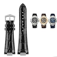 For Patek Philippe Genuine Leather Watch Belt 5711 5712g Nautilus Watch Strap Special Interface 25mm*13mm Men Watchbands