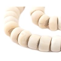 TheBeadChest Polished White Bone Beads (Double Length Decorative Strand)