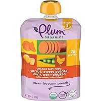 Plum Organics Baby Food with Quinoa and leek , 4 Oz Pouch Packaging May Vary