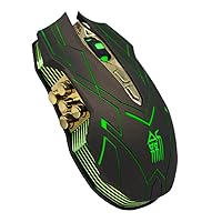 Cosmic Ray Gaming Mouse 7 Colors Breathing Light 10 Buttons Professional 4000 DPI Optical USB Wired Mouse（BROWN）130(L)*70(W)*40（H）mm