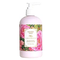 Glycerine Rosewater Scented Silky Body Cream, Daily Moisturizer for All Skin Types | Non-Greasy Vegan Formula to Nourish and Soften Hands and Body, 13 Ounce