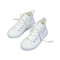 Boys and Girls' high top Frenulum Canvas Lightweight Shoes,Athletic Running Classic Sneakers
