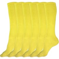 juDanzy 3 Pairs of Boys, Girls and Adult Solid Knee High Uniform Socks for School, Soccer, Football, AFO etc.