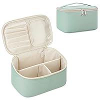 Narwey Travel Makeup Bag Large Cosmetic Bag Make up Case Organizer for Women (Mint Green)