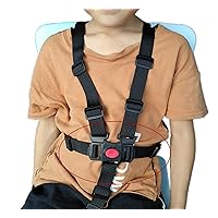 Wheelchair Seat Belt, Child Safety Straps Chairs Five-Point Safety Buckle Cart Fixing Belt Wheelchair Seatbelt Adjustable Straps 2pcs (Color : 3pcs)