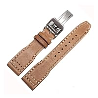 Embossed & smooth Leather Band Watch Strap 22mm for IWC PILOT'S IW377709 IW502802 Watchs
